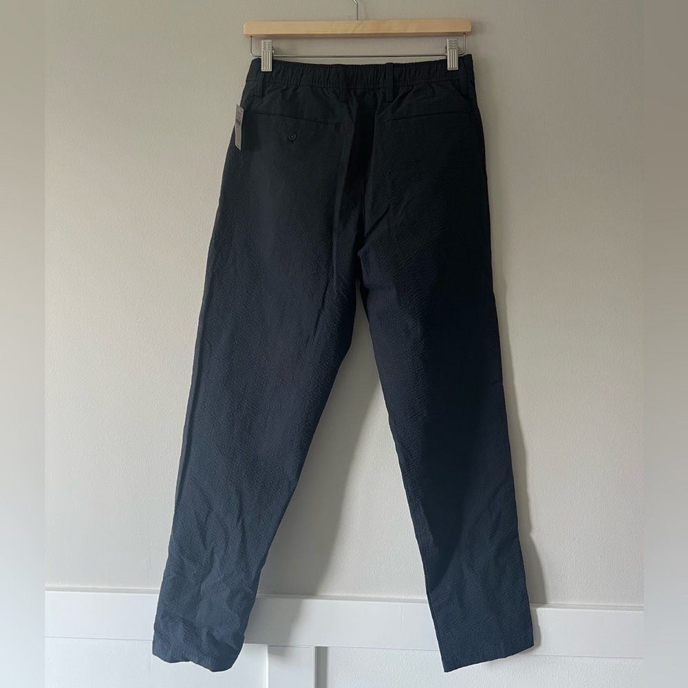Old Navy Loose Taper Pants Dark Blue/ Black Textured Trousers Size Small NWT - Picture 2 of 5